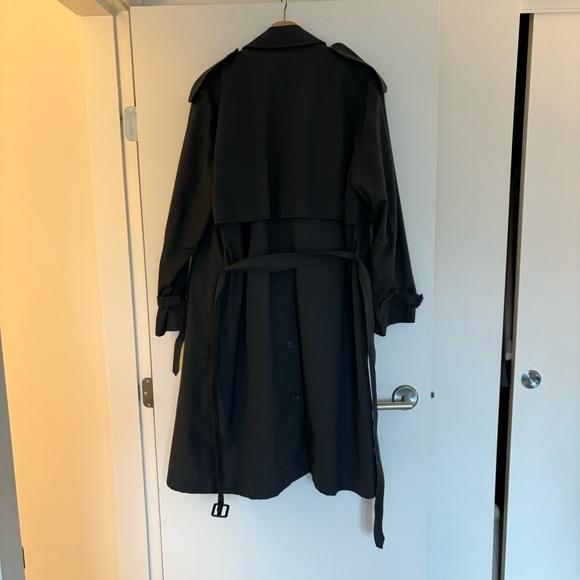 Vintage Navy Grey Trench Coat - Picture 2 of 3